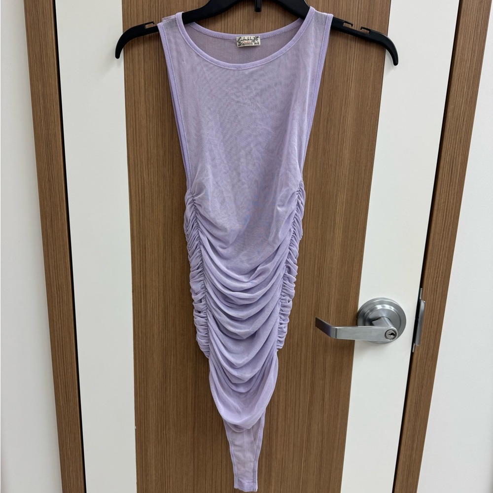 Free‎ People Intimately Lilac Ruched Bodysuit